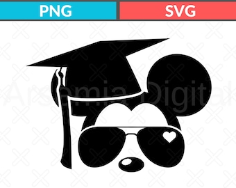 Graduation Aviator Adult Mickey Mouse Svg - Disney Trip Matching Png - Seniors Class of 2026