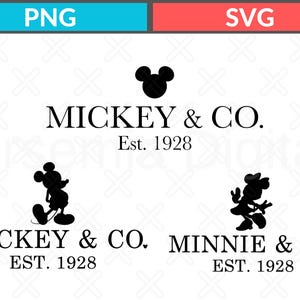 Mickey & Co Svg, Mickey and Co. est. 1928 Png, Unisex Tee, Mickey And Friends Svg, Disney Png, Disney Trip Svg, Digital Download