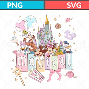 Mickey and Friends Magical Park SVG, Happiest Place On Earth PNG, Magical Castle Svg, Mouse Castle Png, Family Vacation, Magical Kingdom Svg