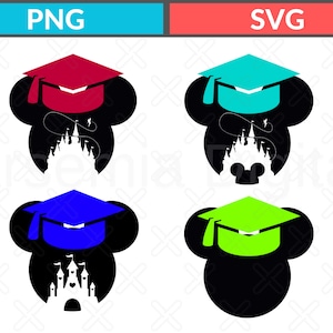 Graduation Mickey Ears SVG PNG, Class of 2025 Graduation Cap Clipart, Disney Senior Shirt Design,Digital Download for Cricut and Sublimation