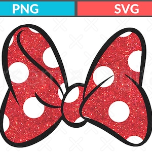 Puede incluir: Un lazo rojo brillante con lunares blancos y un contorno negro. El lazo es un archivo PNG y SVG, perfecto para manualidades digitales, scrapbooking o decoraciones de fiesta. El lazo es un diseño clásico.