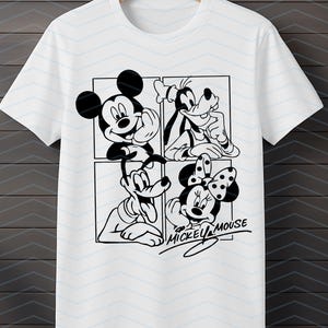 Mickey & Friends SVG, Toddler Cartoon Characters, Disneyland Trip PNG (Digital Download) image 5