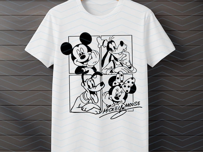 Mickey & Friends SVG, Toddler Cartoon Characters, Disneyland Trip PNG (Digital Download) image 5