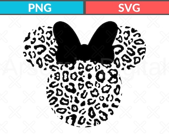 Leopard Minnie Mouse SVG, Disney Mom PNG, Vacation Design (Digital Download)