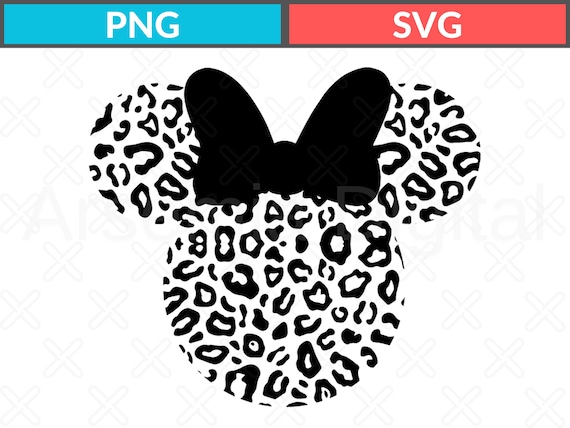 Leopard Minnie Mouse SVG, Disney Mom PNG, Vacation Design (Digital Download)