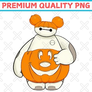 Disney Baymax Fall Png, Pumpkin Baymax Png, Baymax Halloween Fall Png, Baymax Mickey Ears Png, Disney Halloween Png, Epcot Png
