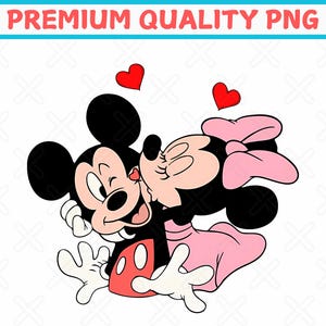 Vintage Mickey und Minnie Valentine Komfort Farben Png, Disneyland Liebe Png, Valentinstag Png, Disney-Liebhaber Valentinstag Png