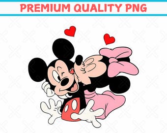 Micky und Minnie Valentinstag PNG: Disneyland Love (Digitaler Download)