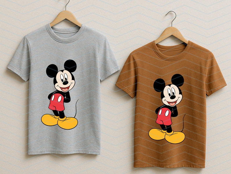 Mickey Mouse Standing Pose SVG PNG, Classic Cartoon Character Clipart (Digital Download) image 10