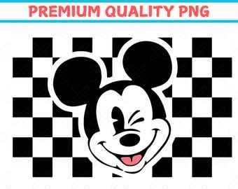 Checker Winking Mickey Mouse, png (digitale download)