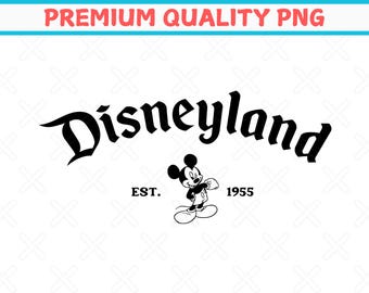 Vintage Mickey Disneyland Est 1955 PNG: Family Vacation (Digital Download)