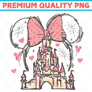 Disney Minnie Mouse Castle Png, Magic Kingdom Family Png, Vintage Disney Png, Disneyland Png, Magical Kingdom Png, Digital Download
