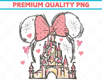 Disney Minnie Mouse Castle Png, Magic Kingdom Family Png, Vintage Disney Png, Disneyland Png, Magical Kingdom Png, Digital Download