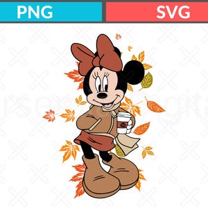 Höst Minnie Mouse SVG PNG, höst Disney familjeresa (digital nedladdning) bild 1