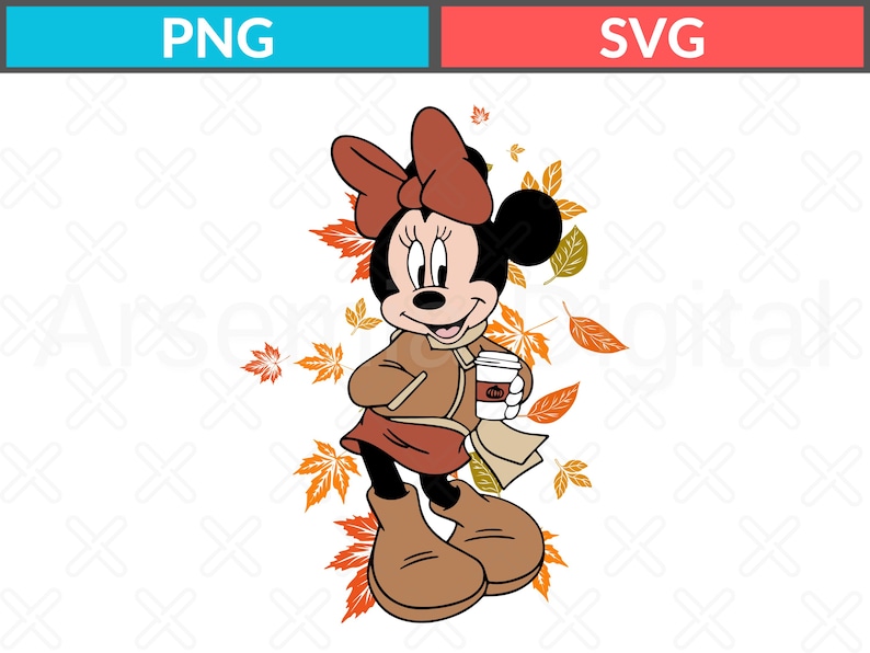 Höst Minnie Mouse SVG PNG, höst Disney familjeresa (digital nedladdning) bild 1