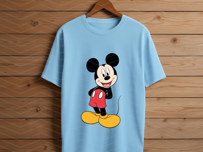 Mickey Mouse Standing Pose SVG PNG, Classic Cartoon Character Clipart (Digital Download) image 4