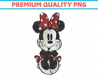 Retro Minnie Mouse PNG, Disneyland Family Trip (Digital Download)