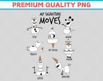 Disney Snowman Moves PNG, Christmas Disneyland Design (Digital Download)