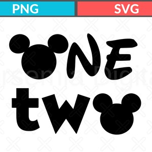 Mickey tweede verjaardag SVG: vintage feestthema (digitale download)