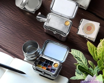 Travel Watercolor Paint Set, Watercolor Palette,Artist Paint Palette,Portable Paint Box,Gift For Painters,Paint Kit,Go Draw,Watercolor Paint