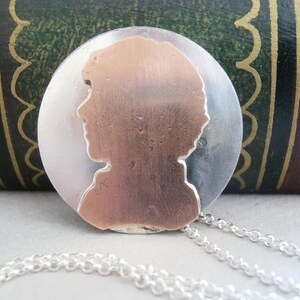 Sherlock Silhouette Necklace - Silhouette Jewelry - Custom Silhouette Jewelry - Silhouette Custom Portrait - Keepsake Personalized Design