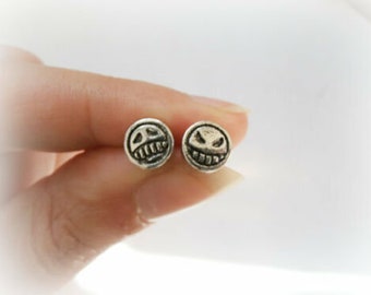 One Piece Silver Studs, Monkey Studs, Anime Earrings, Sterling Silver One Piece Stud, Pirate Studs, Geek Gift For Him