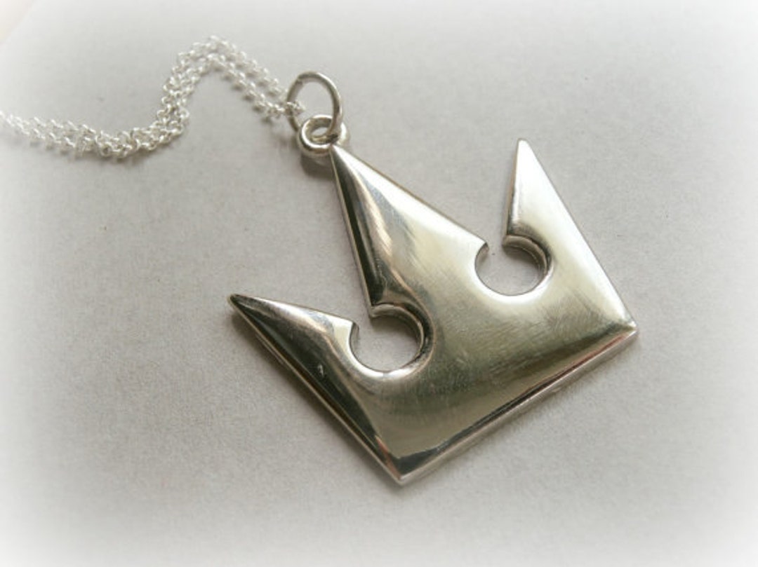 Sora s Necklace Sterling Silver Inspired by Kingdom Hearts Crown Necklace Sterling Silver Custom Anime Jewelry Custom Anime Silver Etsy