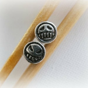 One Piece Silver Studs, Monkey Studs, Anime Earrings, Sterling Silver One Piece Stud, Pirate Studs, Geek Gift For Him image 2