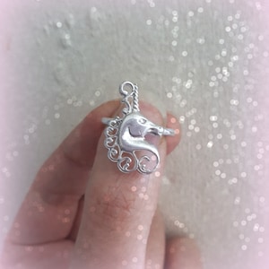 Unicorn Silver Ring - Big Unicorn Ring - Unicorn Head Ring - Horse Head Ring - Sterling Silver Horse Ring - Fantasy Silver Ring - Gift