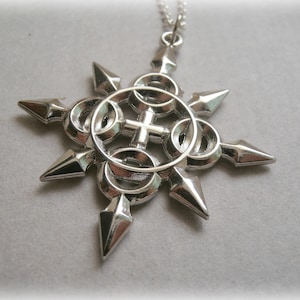 Axel's Chakram Pendant Sterling silver - Axel's Chakram Necklace Sterling Silver - Axel's Chakram Necklace Sterling Silver Replica - Custom