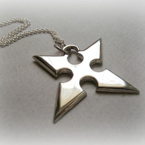 Roxas Necklace Sterling Silver - Kingdom Hearts Jewelry - Kingdom Hearts Sterling Silver Jewelry - The Key of Destiny Necklace Silver