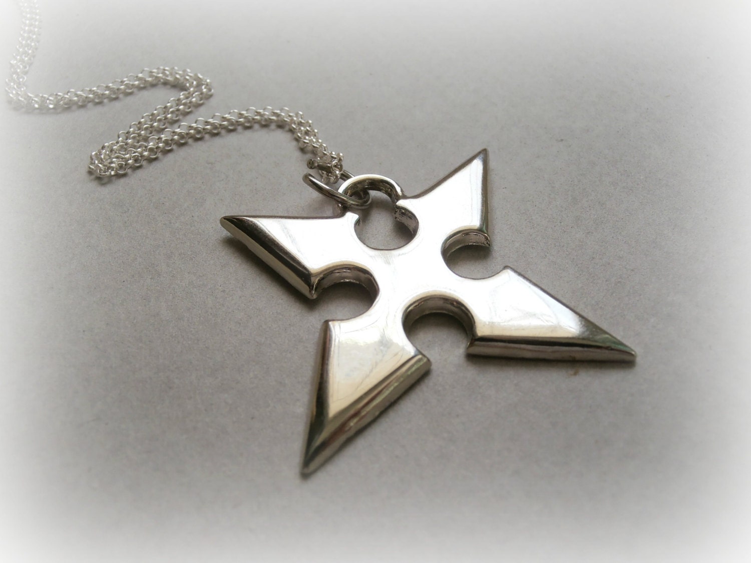 Roxas Necklace Sterling Silver - Kingdom Hearts Jewelry Roxas Necklace Sterling Silver - Kingdom Hearts Jewelry