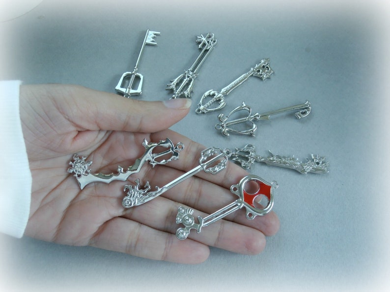 Kingdom Hearts Keys sterling Silver Necklace Sora Sterling Silver Oathkeeper Oblivion Key Sterling Silver by inspired by Kingdom Hearts image 4