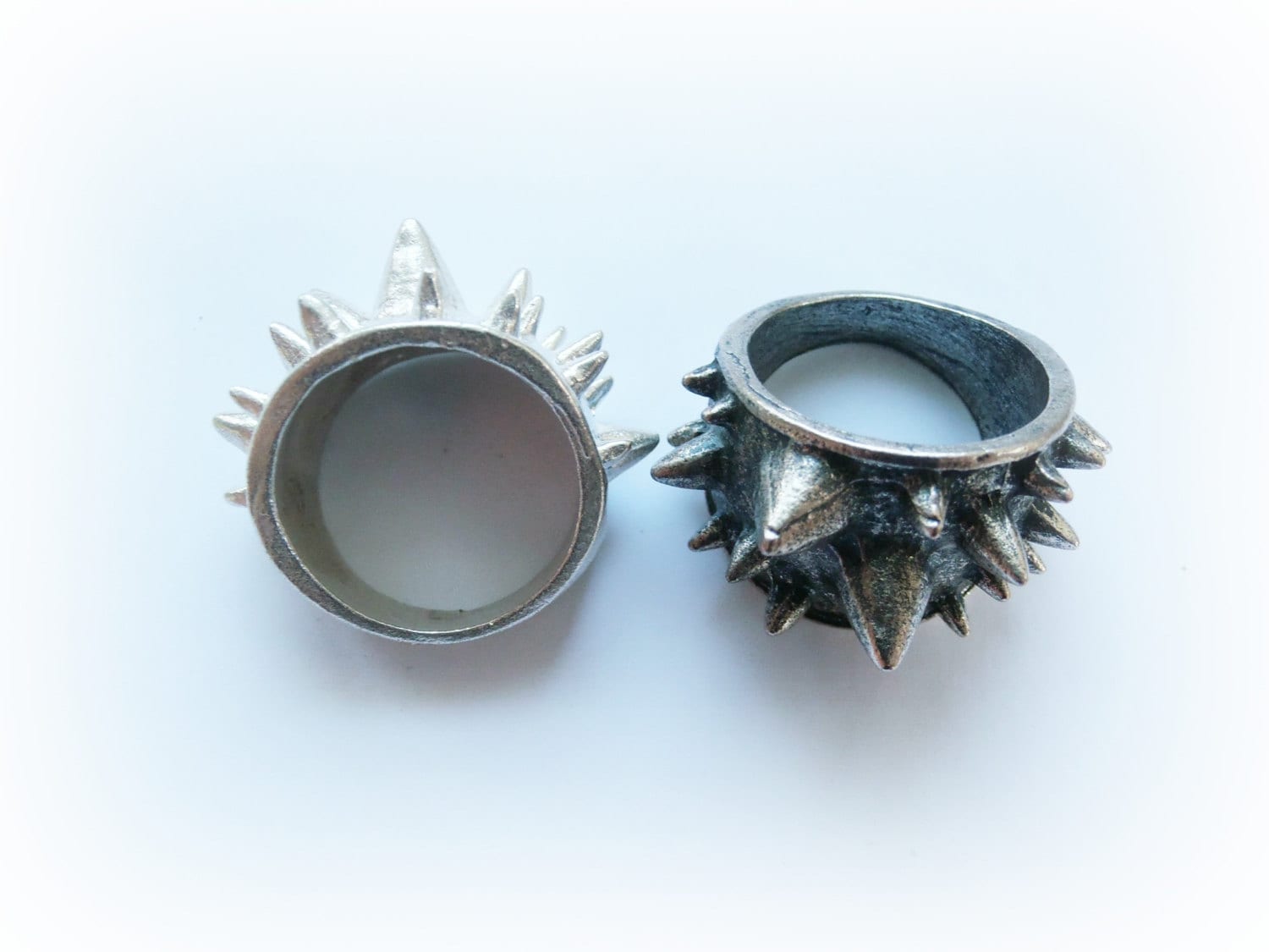 Spiked Urchin Ring Sterling Silver Thorn Silver Ring Spiked Ring