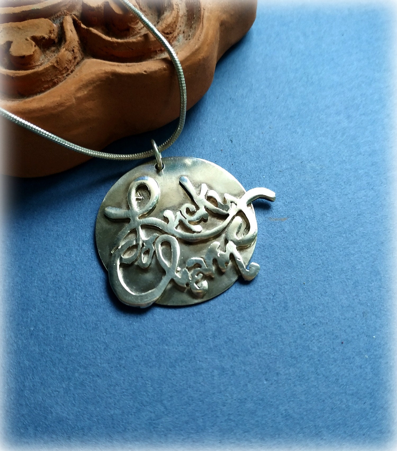 Lucky Charm Necklace Lucky Charm Sterling Silver Lucky Etsy UK