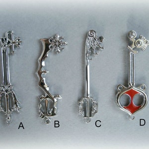 Kingdom Hearts Keys sterling Silver Necklace Sora Sterling Silver Oathkeeper Oblivion Key Sterling Silver by inspired by Kingdom Hearts image 3