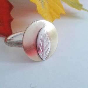 Leaf Ring, Silver Leaf Ring, Leaf Stacking Ring, Sterling Silver Stacking Rings, Leaf Jewelry, Falling Leaves, Autumn Jewelry