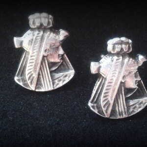 Nefertiti Silver Jewelry - Black Queen Earrings - Ancient Egypt Jewelry - Africa Queen Earrings - Nefertiti Earrings - Africa Pride Jewelry
