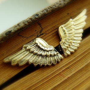 Angel Wings Studs - Brass Wing Studs - Thor cosplay earrings - Brass Metalwork Earrings - Gold Wing Studs - Unisex Wing Studs - Gift for Him