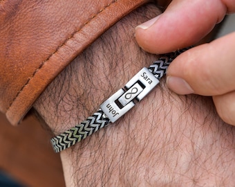 Personalized Stainless Steel Bracelet for Men: Vintage Curb Chain