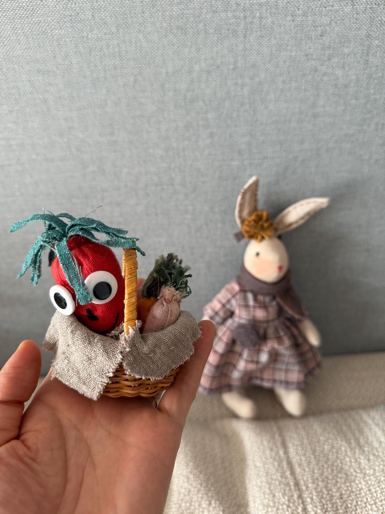 Handmade Rag Doll, Cartoon Rabbit Toy, Personalized Easter Bunny ...