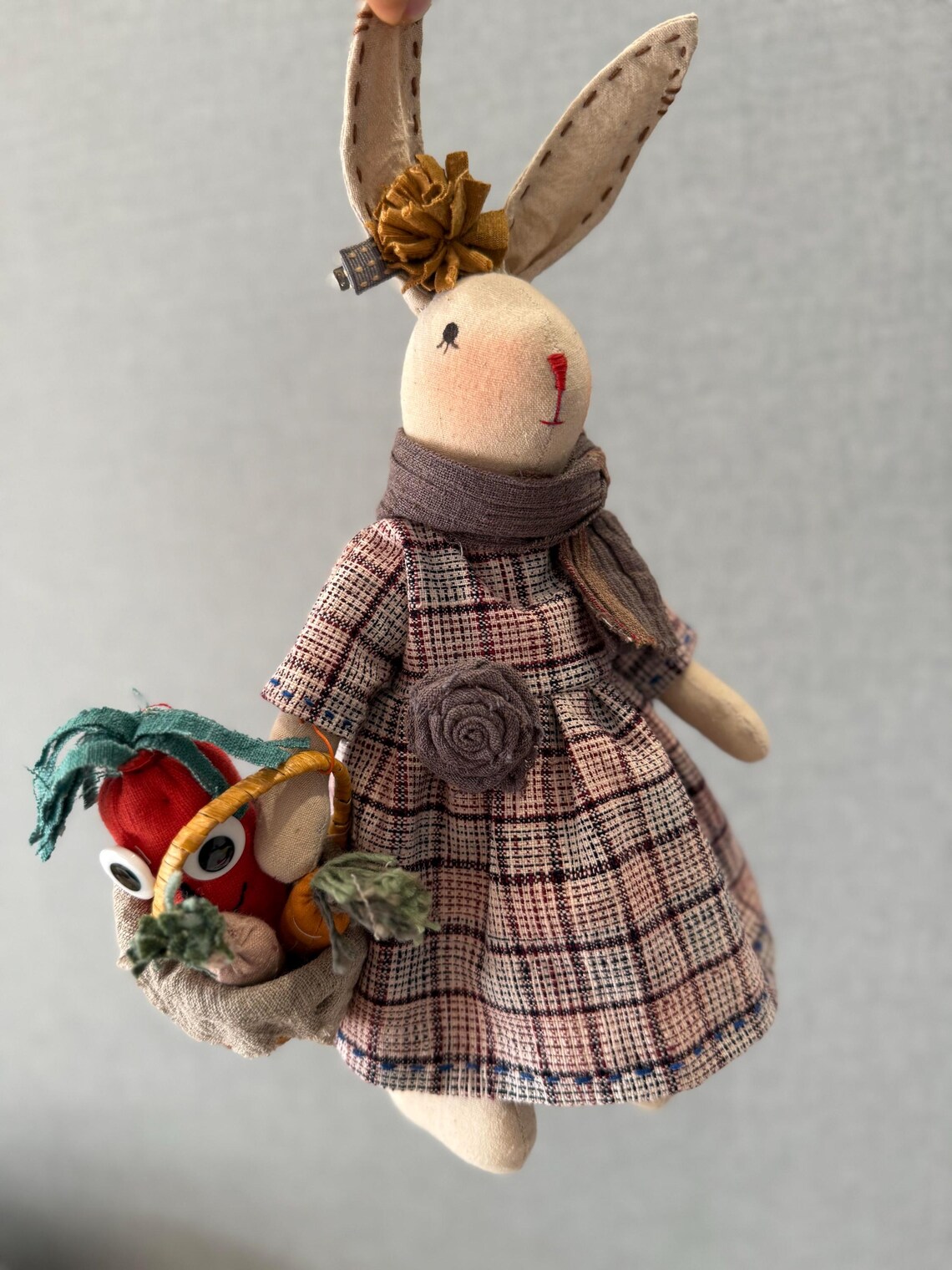 Handmade Rag Doll, Cartoon Rabbit Toy, Personalized Easter Bunny ...