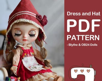 Little Tailor Blythe Dress Patterns, Doll Clothes for Blythe ,Vintage Blythe Dress Outfit Patterns, OB24 Dolls Dress,Dolls Dress Patterns