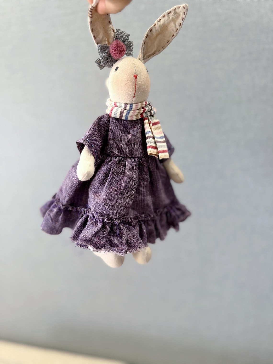 Purple Elegant Rabbit Dolls ,easter Decor Bunny,rabbit Dolls ...