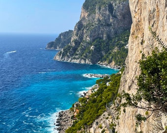 Beautiful Blue Coast of Capri Italy Original Fine Art Photography Home Decor Gift Icon