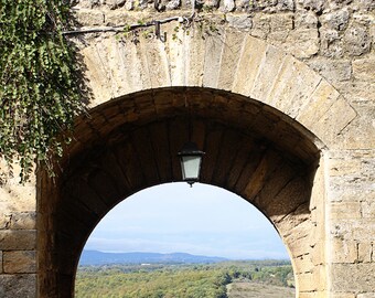 Color Countryside View Through Brick Arch Tuscany, Italy Original Fine Art Photography Architecture Home Decor Gift Icon