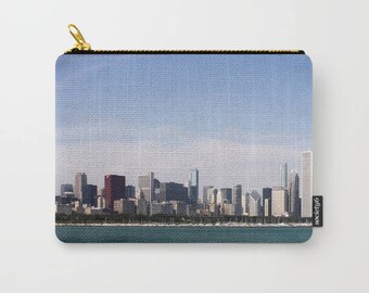 Chicago Skyline Color Photo Carry All Pouch