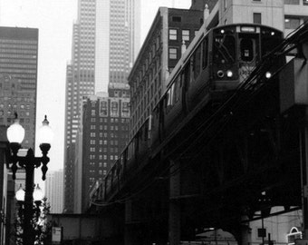 The El on a foggy day, Chicago Original Fine Art Photography