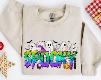 Ghost Graphic Shirt: Spooky Fall Vibes (Women's Sizes)
