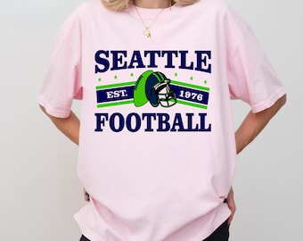 Seattle Football Tee, Vintage Style, Casual Fan Shirt (Unisex S-XXL)
